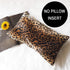CARRIE HOME Soft Plush Leopard Print Faux Fur Lumbar Pillow Covers for Home Couch Sofa (Set of 2, 12x20 inch)