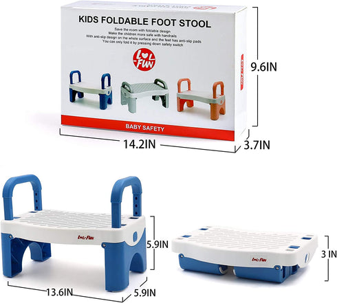 LOL-FUN Step Stool for Kids, Toddler Step Stool for Bathroom Sink, Child Step Stool for Potty Training