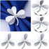 6 Pcs Shamrock Clover Napkin Ring St. Patrick's Day Napkin Rings Buckle Holder Rhinestone Metal Alloy Napkin Ring Exquisite Napkins Rings St. Patrick's Day Wedding Decor (Silver,Classic Style)
