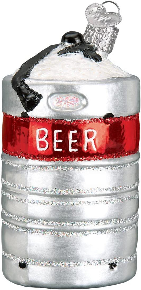 Old World Christmas Ornaments: Craft Beer Collection Glass Blown Ornaments for Christmas Tree,Beer Keg