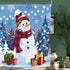 Christmas Shower Curtain, Snowman Christmas Tree Waterproof Bath Curtain for Bathroom, Let it Snow Fabric Shower Curtains with Hooks, Holiday Winter Gifts for Home Decorations, 72x72 Inches