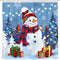 Christmas Shower Curtain, Snowman Christmas Tree Waterproof Bath Curtain for Bathroom, Let it Snow Fabric Shower Curtains with Hooks, Holiday Winter Gifts for Home Decorations, 72x72 Inches