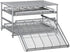 NEX Spice Rack Organizer for Cabinet, 3 Tier Kitchen Seasoning Food Jars Storage Drawer with Labels, Silver