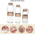 Jelofly Glass Vases Clear Flower Bud Vase in Differing Unique Shapes Creative Rope Design - Set of 6