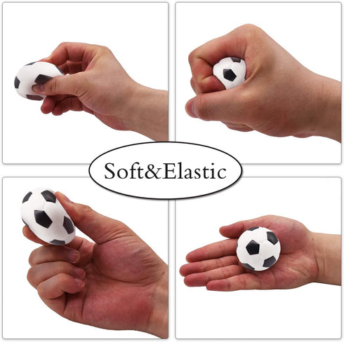 36 Pack Mini Stress Balls Squishy Soccer Ball 2 Inch Stress Anxiety Relief Squeeze Ball for School Carnival Reward Party Bag Gift Fillers Ports Theme Party Favor Toys Birthday Party Football Game