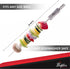 FLAFSTER KITCHEN Skewers for Grilling- 16" Long Flat BBQ Skewers with Push Bar- Shish Kabob Skewers - Stainless Steel Skewer Sticks for Camping - Wide Reusable Sword Skewers - 8 Pack with Storage Bag