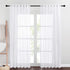 NICETOWN Semi-Sheer Texture Curtain Panels - Privacy Light and Airy Rod Pocket & Back Tab Design Semitransparent Sheer Voile Drapes for Living Room, 55" x 84", 2 Pieces