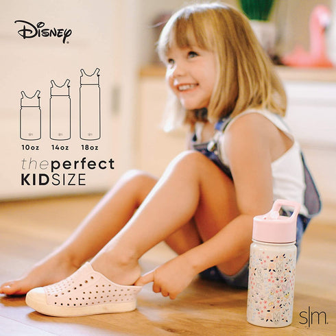 Simple Modern Disney Moana Toddler Water Bottle with Straw Lid | Reusable Insulated Stainless Steel Kids Cup | Summit Collection | 10oz, Moanas Village