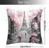 Eiffel Tower Throw Pillow Covers Square Cushion Couch Pillows Case for Bed Sofa Living Room Decorative 18" x18"