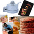 laffeya Burger Press, Hamburger Maker with 50 Non Stick Patty Papers, Adjustable Burger Press Makes 4 1/2" Patties, 1/4Lb to 3/4Lb (Burger Press with Paper)