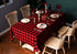 Wracra Cotton Linen Christmas Checkered Square Tablecloth Rustic Buffalo Plaid Table Cover for Kitchen Dinning Room Party Home Picnic (Red and Black, Square 55"—55")