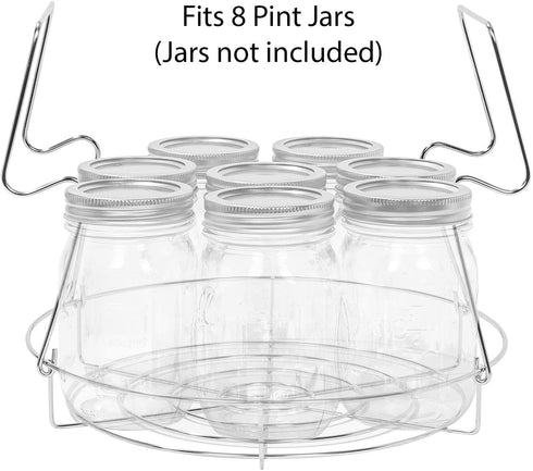 CONCORD 12" Stainless Steel Canning Rack. Holds 8 Pint or 7 Quart Jars. No Rust, Extra Stability. FITS IN POT WITH AT LEAST 12.5" WIDTH. BULK PACKS (2 Pack)