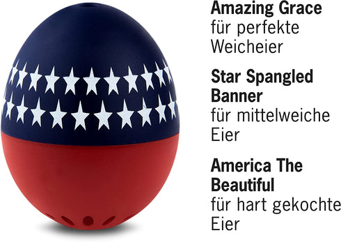 Brainstream A004526 BeepEgg Singing Floating Egg Timer, Patriotic Theme
