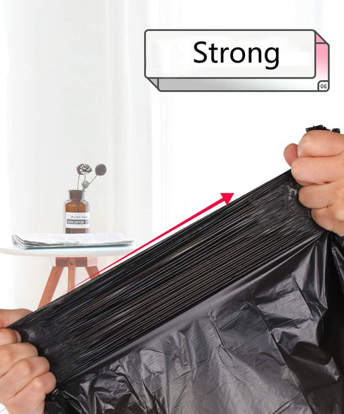 Black Trash Bag,Gereen 8 Gallon Tall Kitchen Trash bag Garbage Bag Trash Can Liner (8 Gallon(100 Count), Black)