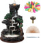 SOLEJAZZ Backflow Incense Burner Waterfall Incense Holder Mountain Tower Incense Holders, with 120 Backflow Incense Cones, 30 Incense Sticks, Home Decor Aromatcherapy Ornamen