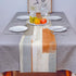 Orange Table Runner 90 inches Long Kitchen Dining Table Runner Orange Brown Gray Abstract Art Coffee Table Runners for Living Room, Thanksgiving Fall Table Runner for Birthday Party Wedding 13x90inch