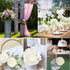 Mocoosy 50Pcs Artificial Flowers Rose, Ivory White Fake Roses for Decorations, Real Looking Foam Rose Bulk with Stems for DIY Wedding Bouquets Centerpieces Floral Arrangements Mothers Day Party Home Decor