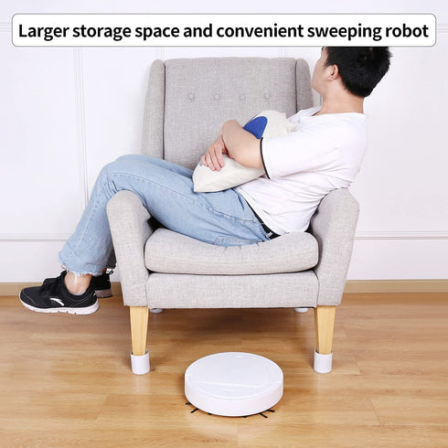 RCHYFEED Bed and Furniture Risers 4 Packs-2 INCH Rise Size - Lifts up to 5000 pounds-Anti Slip Bottom-Protect Floors Wont Scratch Wood and Carpet Surface(White, 4Pack)