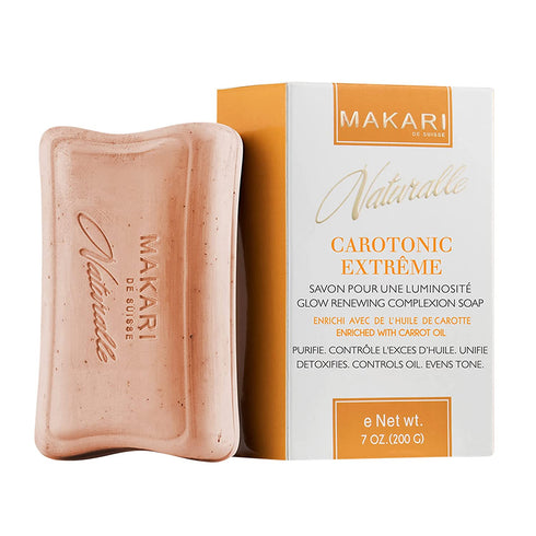 Makari Naturalle Carotonic Extreme Toning Soap (7oz) | Skin Brightening and Oil-Controlling Soap Bar | Helps Heal and Treat Acne | Promotes Even Skin Tone | For Combination, Oily, and Acne-Prone Skin