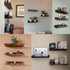 Giftgarden 16 Inch Floating Shelves for Wall Set of 3, Rustic Wall Mounted Picture Ledge Wooden Wall Shelf for Living Room Bedroom Kitchen Bathroom, 3 Different Sizes