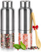 JXXM Gravity Electric Salt and Pepper Grinder Set, Automatic One Hand Pepper Mill Grinder with Battery Operated 2 Pack