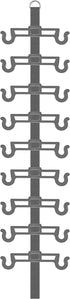 Perfect Curve Flip Flop Rack Organizer, Holds 9 Pairs, Black
