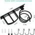 Hair Dryer Holder, AXUAN Blow Dryer Holder Wall Mounted with 4 Hooks, Save Space & Easy to Install, Bedroom & Bathroom Hair Tool Organizer for Hair Dryer, Flat Irons, Hair Straighteners (Black)