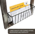 J JACKCUBE DESIGN Wall Mounted Rustic Wood Mail and Key Holder, Entryway Mail Storage Floating Organizer with 5 Key Hooks for Hallway Front Door Living Room Garage Office - MK641A