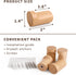NAUMOO Natural Wooden Wall Hooks - Pack of 4 - Wall Mounted Hook - Modern Wood Coat Rack - Decorative Wooden Pegs for Hanging Hat, Towel, or Purse (Beech Wood)