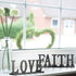 4 Pieces Love Faith Hope Family Wood Word Sign Black Wooden Cutout Letter Table Sign Rustic Letter Tabletop Decorations Freestanding Wood Sign for Home Room Fireplace Table Centerpiece Decoration