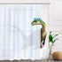 BLEUM CADE Funny Bathing Dinosaur Shower Curtain Bathroom Curtain with 12 Hooks, Durable Waterproof Animal Fun Bath Curtain