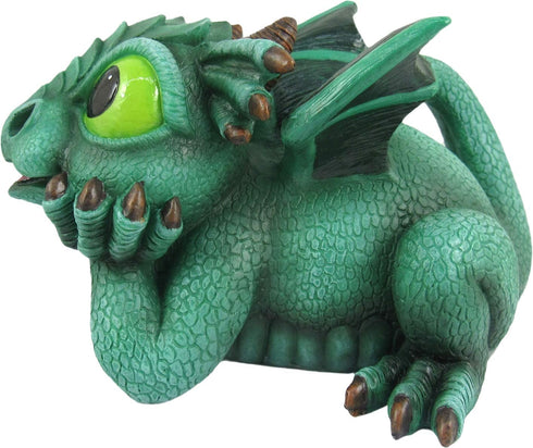 World of Wonders Playful Protectors Series Dreamland Dragons | Collectible Dragon Figurine with Birth Certificate | Fantasy Home Decor Accent | 6inch Dragon Statue - Jade