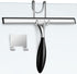 Shower Squeegee Set(12-Inch),Squeegee for Shower Glass Door,Stainless Steel Window Squeegee with Shower Door Hook and Adhesive Hook,for Glass Doors, Mirror,Bathroom, Window-Black