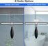 Shower Squeegee Set(12-Inch),Squeegee for Shower Glass Door,Stainless Steel Window Squeegee with Shower Door Hook and Adhesive Hook,for Glass Doors, Mirror,Bathroom, Window-Black