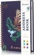 JUBTIC Hardcover Address Book with Alphabetical Tabs, Spiral Bound Address Book with Refillable Pages Medium Telephone book incl. Address, Password, Contact, Tel, Email, Important Date for Home Office