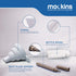 Mockins Set of 6 | 8.5 Oz. Glass Bottle Set with Swing Top Stoppers and Includes Bottle Brush , Funnel and Gold Glass Marker | Clear Glass Water Bottle