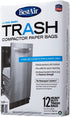 BestAir WMCK1335012-6 Heavy Duty Trash Compactor Bags, 16'' D x 9'' W x 17'' H, Pack of 1 (12 Bags)
