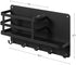 SONGMICS Key Holder for Wall, Wall Mounted Mail Organizer, Metal Floating Shelf with 5 Hooks, Wall Key Hook for Entryway, Key Hanger for Wall, Living Room, Hallway, Mudroom, Kitchen, Black UHCH315B01
