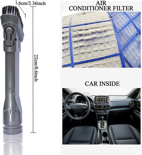 Vacuum Cleaner Accessories and Horse Hair Dust Brush Attachment Compatible with Dyson DC59 V6 V7 V8 V10 V11 V15 HouseHold Cleaning Tool Kit