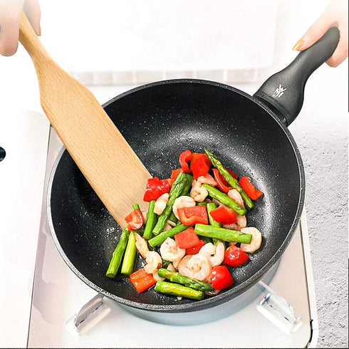 Moliy Spurtles Kitchen Tools As Seen On Tv, Wooden Spurtle Set Spatula Slotted Conner Spoon for Cooking (5 Pcs)