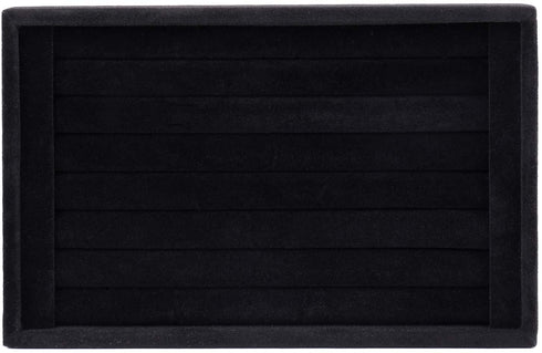 Foraineam 4 Pack Velvet 7 Slots Ring Earrings Showcase Trays Holder Drawer Insert Jewelry Display Organizer