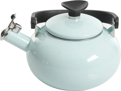 Kenmore Broadway Enamel on Steel Tea Kettle, 1.5-quart, Glacier Blue