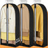 FADOTY 40" Hanging Garment Bag for Storage 6.3" Gusseted Garment Bags for Hanging Clothes Storage Jacket Covers for Closet with Zipper Clear Garment Cover Dustproof for Coats Sweaters, 3 Pack, Black