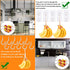 2PCS Macrame Fruit Hammock for Kitchen Under Cabinet, Hanging Fruit Hammock With Banana Hanger Hook Hanging Fruit Basket for Fruits Veggies