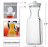 Carafes for Mimosa Bar - 6 Pack 32 Oz Plastic Carafe Square Base Water Pitcher - Pitcher with Lid and Spout - Juice Containers with lids for Fridge BPA Free Pitcher for Parties Not Dishwasher Safe