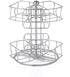 Chrome Finish Tea Bag Caddy Storage and Organizer Rotating Spinning Carousel Organize 60 Tea Bags 6 Compartments 10 Tea Bags in Each.