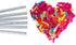 Battife Confetti Wands 7Pack Colorful Tissue Paper Confetti Flick Flutter Sticks for Wedding Celebrations, Anniversary, Birthday, Multi-Color, 14 inch