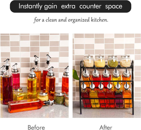 Spice Rack Kitchen Storage Rack 3-Tier, Cabinet Organization Storage, Countertop Shelf Organizer, Kitchen Organization, Cabinet Organization Mini Storage Shelf