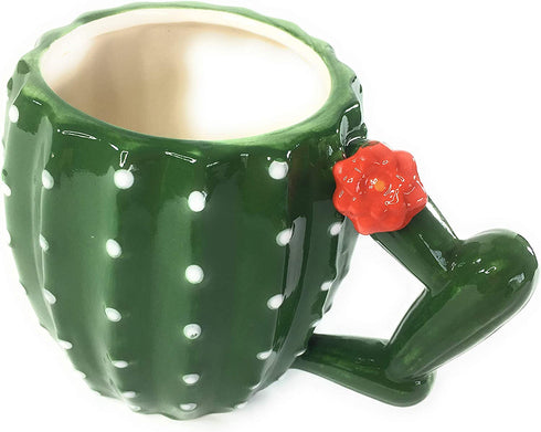 Cactus Coffee Mug, Earthenware Figural Collectors Hot Beverage Mug