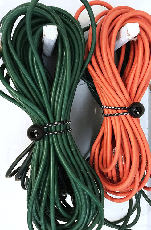 Kotap BB-11B Ball Bungee Cords with Elastic String for Canopy, Tarp, Straps, Tent, Poles and Wires, 11-Inch (25-Count), Black